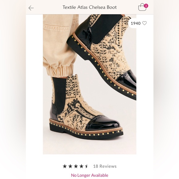 SOLD - Textile Atlas Chelsea Boot - NWT free people - Picture 4 of 8